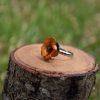 bague ajustable marron, cuir à tannage végétal pleine fleur, l'Âge du Cuir, maroquinerie artisanale, Dordogne, France