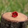 bague ajustable rouge, cuir à tannage végétal pleine fleur, l'Âge du Cuir, maroquinerie artisanale, Dordogne, France