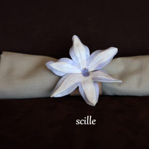 rond de serviette, fleur, scille, cuir, cuir à tannage végétal, artisanat, l'Âge du Cuir, France