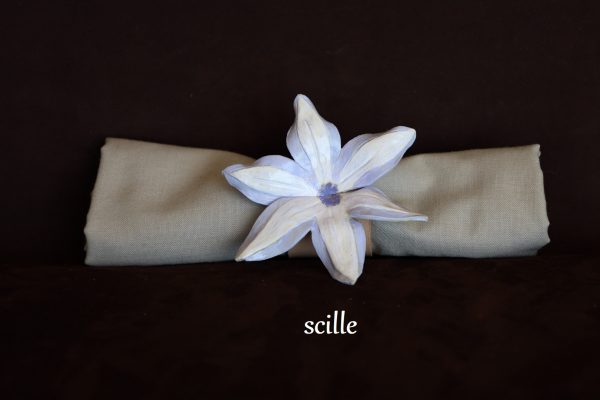 rond de serviette, fleur, scille, cuir, cuir à tannage végétal, artisanat, l'Âge du Cuir, France