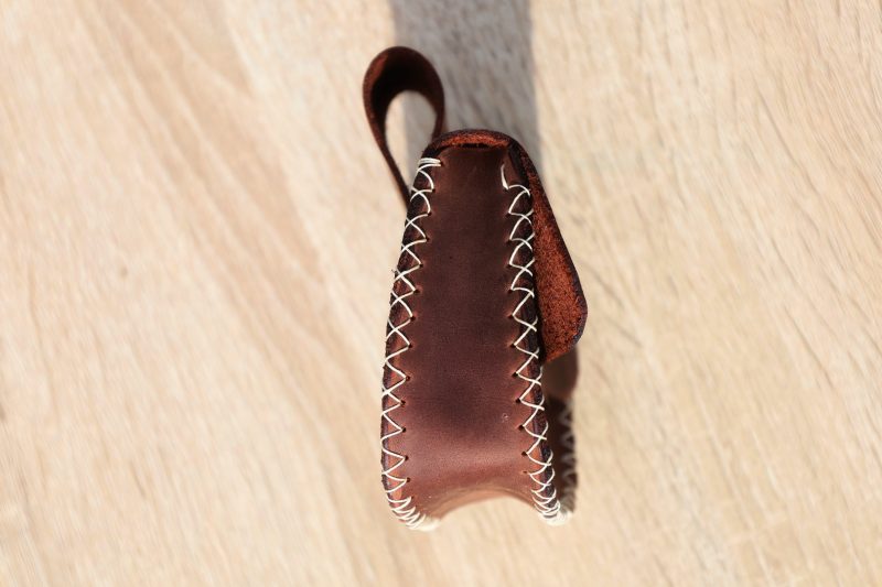 porte-monnaie escarcelle ceinture cuir nourris, cuir végétal, l'âge du cuir, maroquinerie artisanale, dordogne, france