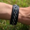 bracelet áhppi,, bracelet viking, cuir végétal, l'âge du cuir, maroquinerie artisanale, dordogne, france
