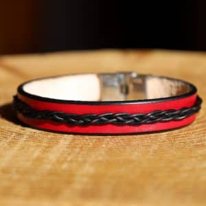 Bracelet viking rouge et noir