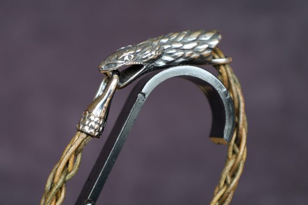 bracelet homme cuir tressé serpent, cuir végétal, l'âge du cuir, maroquinerie artisanale, Dordogne, France