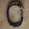 bracelet homme cuir tressé tigre noir, cuir végétal, l'âge du cuir, maroquinerie artisanale, Dordogne, France