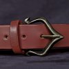 ceinture médiévale, cuir à tannage végétal, l'âge du cuir, maroquinerie artisanale, Dordogne, France