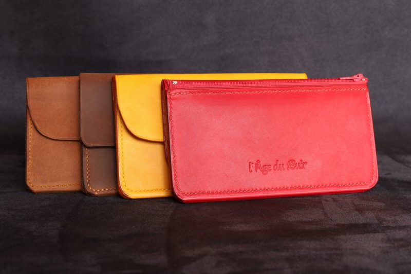 porte monnaie 3 compartiments, tannage végétal, l'Âge du Cuir, maroquinerie artisanale éthique et responsable française, Dordogne