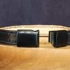 bracelet viking, cuir tressé, sami, tannage végétal, noir et argent, maroquinerie artisanale éthique et responsable, Dordogne, France