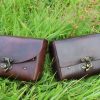 sacoche ceinture spacieuse, tannage végétal, l'âge du cuir, maroquinerie artisanale éthique et responsable, Dordogne, France