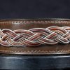bracelet viking, tressé, sami, tannage végétal, l'âge du cuir, maroquinerie artisanale éthique et responsable, Dordogne, France