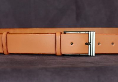 ceinture homme structo noisette, tannage végétal, l'Âge du Cuir, maroquinerie artisanale éthique et responsable, Dordogne, France
